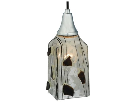 Meyda Metro Fusion 5" 1-Light Gray Geometric Mini Pendant