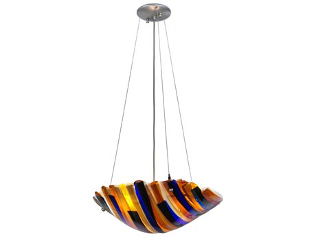 Meyda Metro Fusion 3-Light Silver Bowl Pendant