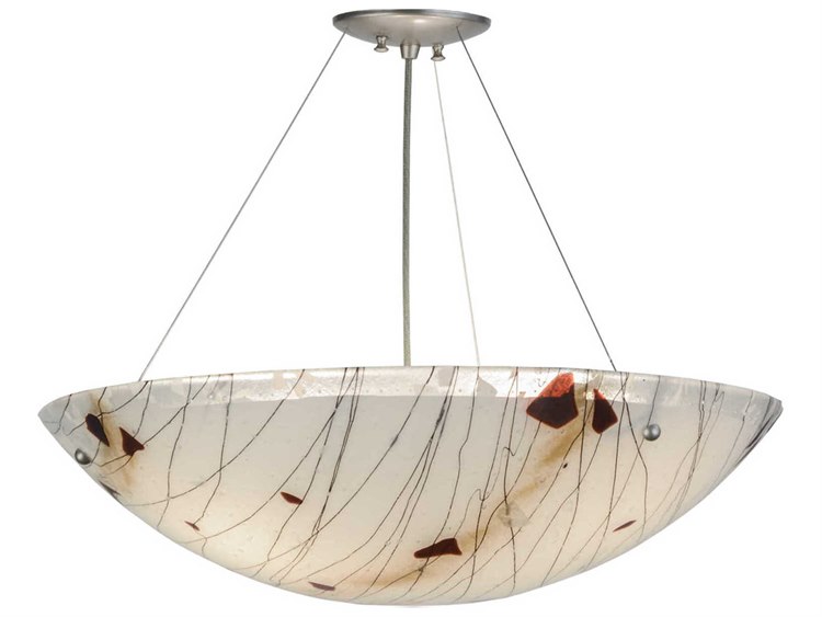 Meyda Metro Fusion 3-Light Silver Glass Pendant