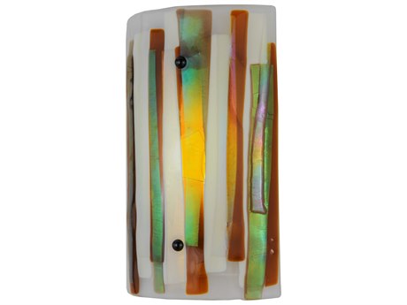 Meyda Metro Fusion 1-Light Green LED Tiffany Wall Sconce