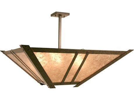 Meyda Arta 6-Light Chestnut Brown Glass Geometric Pendant