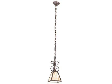 Meyda Ava 1-Light Cajun Spice Brown Glass LED Mini Pendant