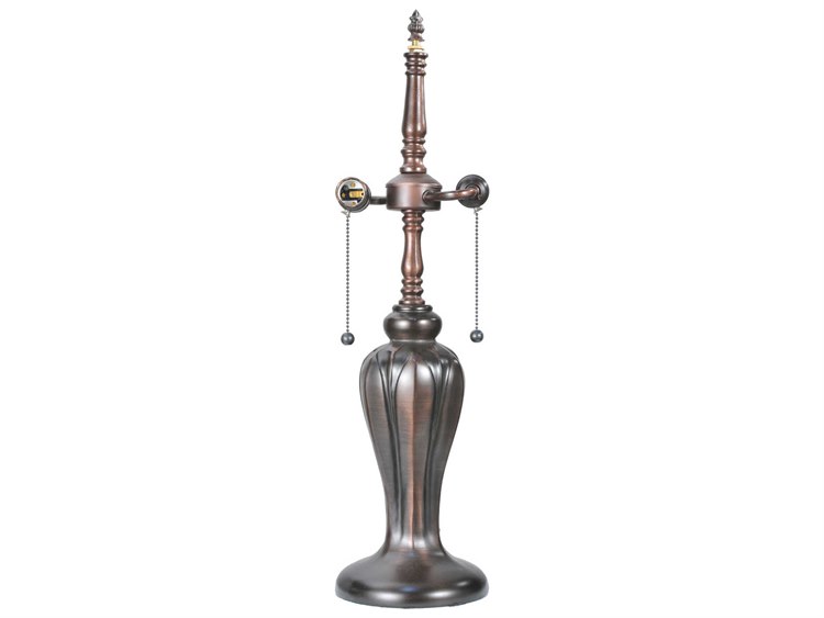 Meyda Tulip Vase Bronze 2 - Light S Cluster Table Lamp Base