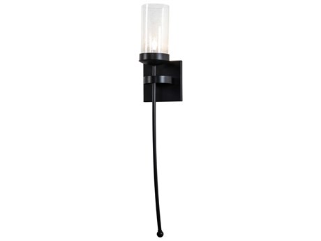 Meyda Bechar 1-Light Solar Black Glass LED Wall Sconce