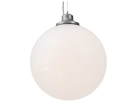 Meyda Bola 1-Light Nickel White Globe Pendant
