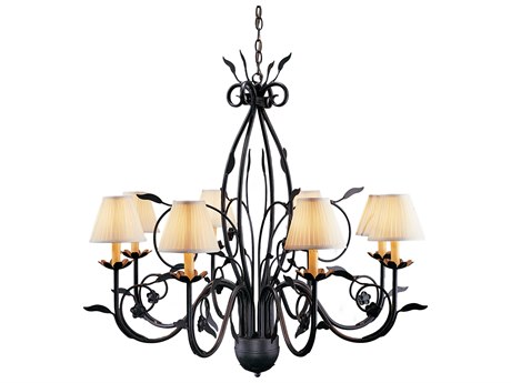 Meyda Bordeaux 8-Light Rustic Iron Gray Empire Chandelier