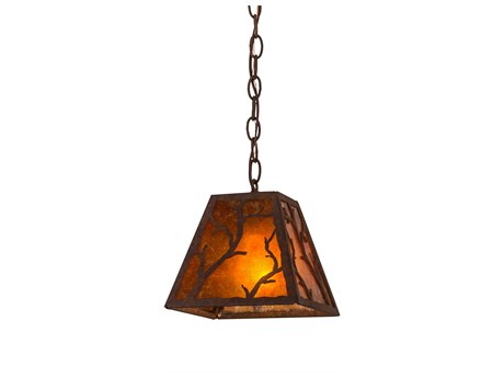 Meyda Branches 1-Light Rusty Nail amber Orange Pendant