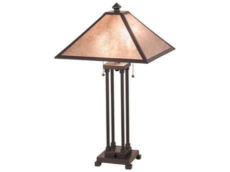 Meyda Glass Bronze Buffet Lamp