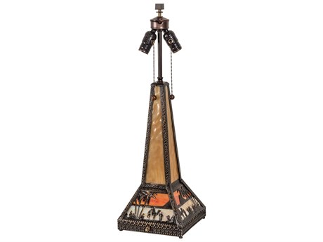 Meyda Camel 3 - Light Tiffany Buffet Lamp Base