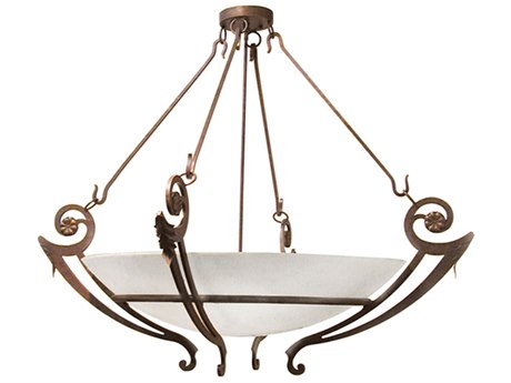 Meyda Ceres 6-Light Gilded Tobacco Gold Bowl Pendant