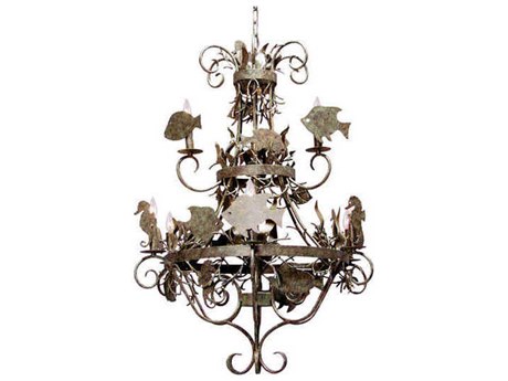 Meyda 9-Light Silver Candelabra Tiered Chandelier