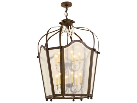 Meyda Citadel 12-Light Brown Candelabra Tiered Chandelier