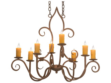 Meyda Clifton 8-Light Brown Candelabra Chandelier