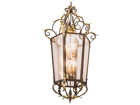 Meyda 12-Light Brown Glass Candelabra Tiered Chandelier