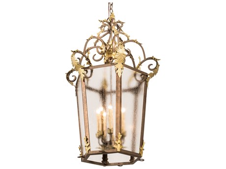 Meyda 8-Light Brown Glass Candelabra Chandelier
