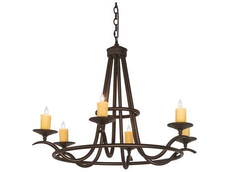 Meyda Octavia 6-Light Black Candelabra Chandelier