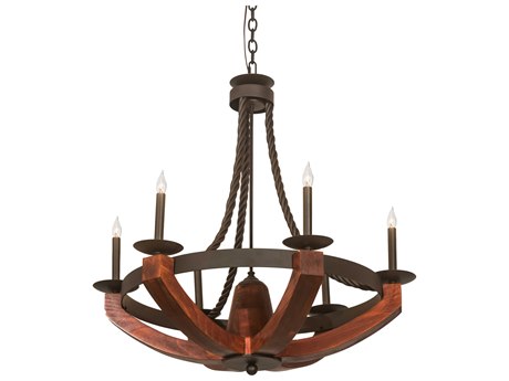 Meyda 6-Light Black Candelabra Chandelier