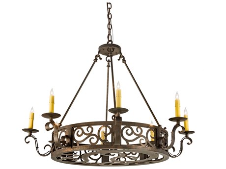 Meyda Delano 8-Light Brown Candelabra Chandelier