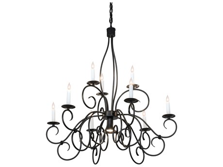 Meyda 10-Light Black Candelabra Chandelier