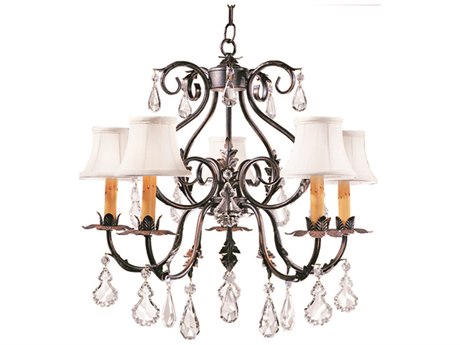 Meyda Chantilly 5-Light French Bronzed Crystal Empire Chandelier