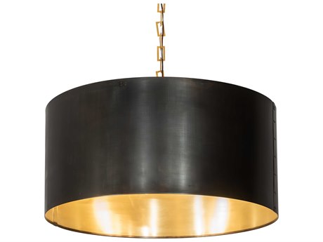 Meyda Cilindro 12-Light Bronze Drum Pendant