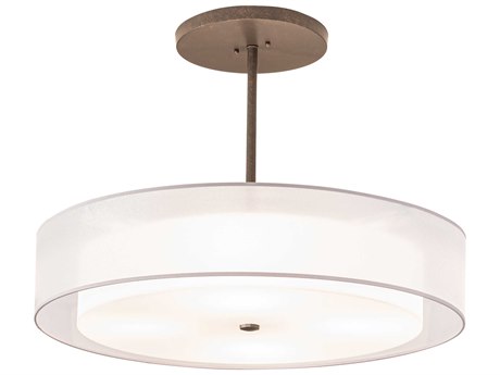 Meyda Cilindro 4-Light Brown Drum Pendant