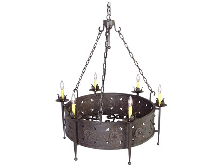 Meyda Claudio 6-Light Cajun Spice Brown Candelabra Chandelier