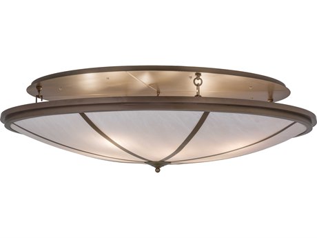 Meyda Commerce 8-Light Brown Metallic Bronze Bowl Flush Mount