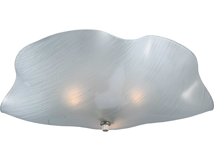 Meyda Contemporary 16" 3-Light White Glass Flush Mount