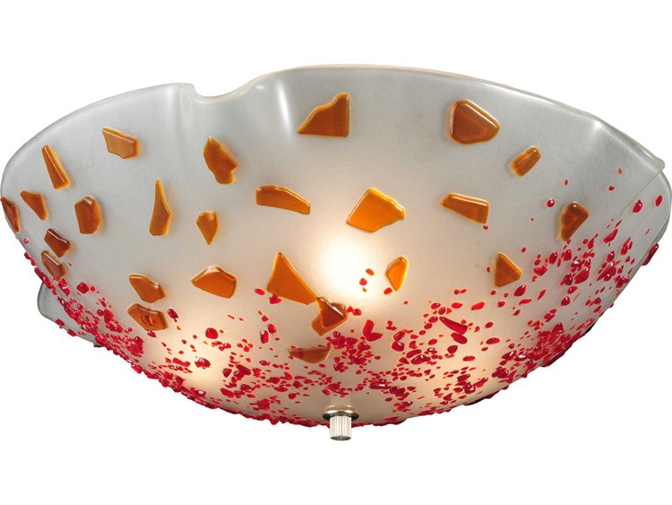 Meyda Metro Fusion 3-Light Off White Bowl Flush Mount