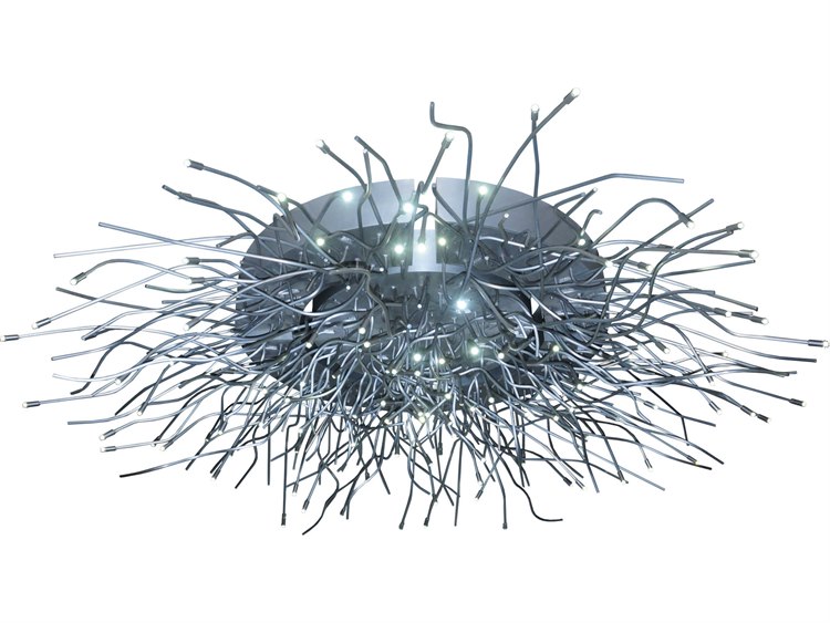 Meyda Contemporary 1-Light Gray LED Sputnik Flush Mount
