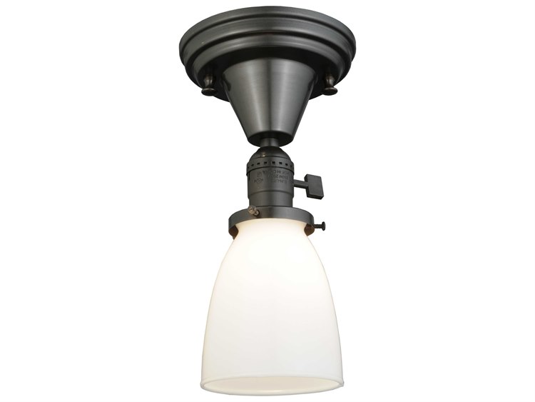 Meyda Contemporary 1-Light Black Glass Flush Mount