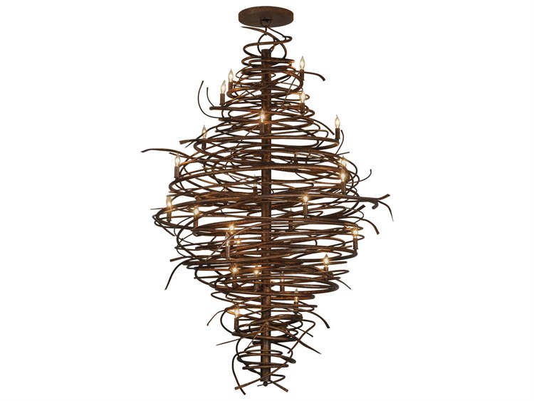 Meyda Cyclone 2-Light Brown Round Chandelier
