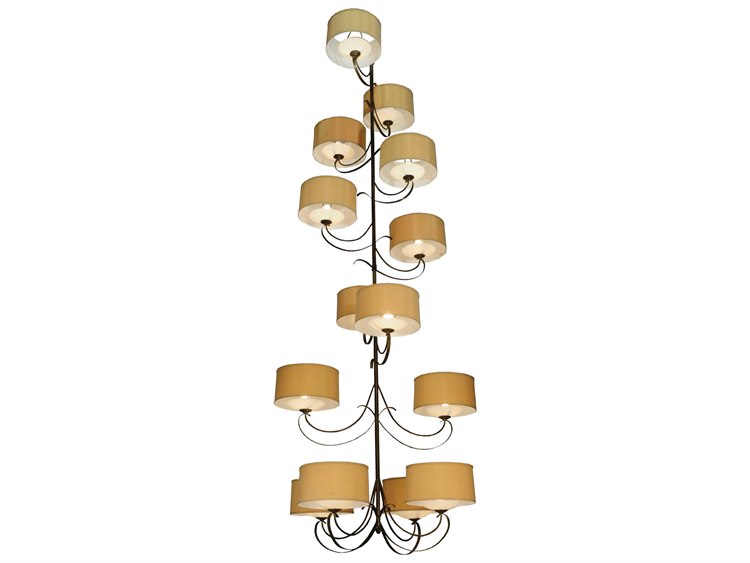 Meyda Contemporary 1-Light Yellow Drum Chandelier
