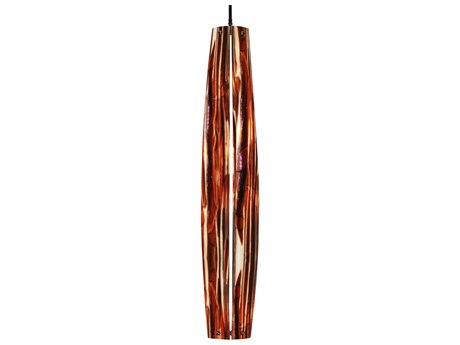 Meyda Metro Fusion 7" 1-Light Bronze Cylinder Mini Pendant