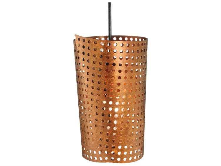 Meyda Contemporary 1-Light Brown Cylinder Mini Pendant