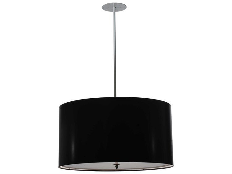 Meyda Contemporary 4-Light Nickel Drum Pendant