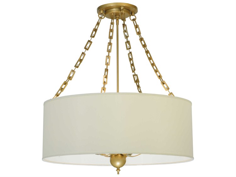 Meyda Contemporary 6-Light Yellow Drum Pendant