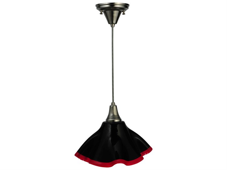 Meyda Metro Fusion 1-Light Nickel Pendant