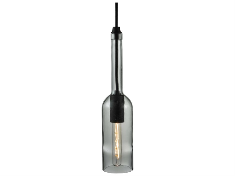Meyda Contemporary 1-Light Black Glass Lantern Pendant