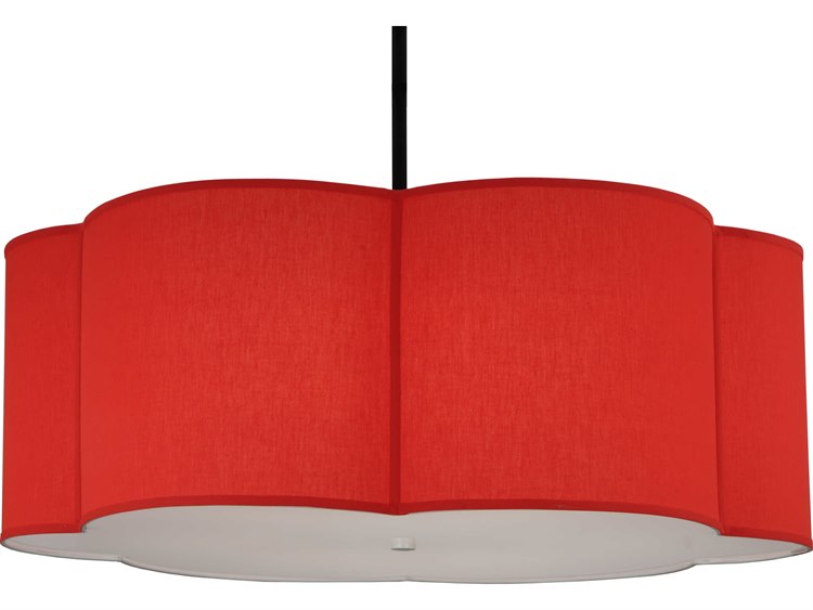 Meyda Contemporary 6-Light Black Drum Pendant