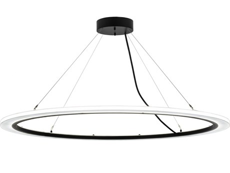 Meyda Anillo 1-Light Solar Black LED Round Pendant