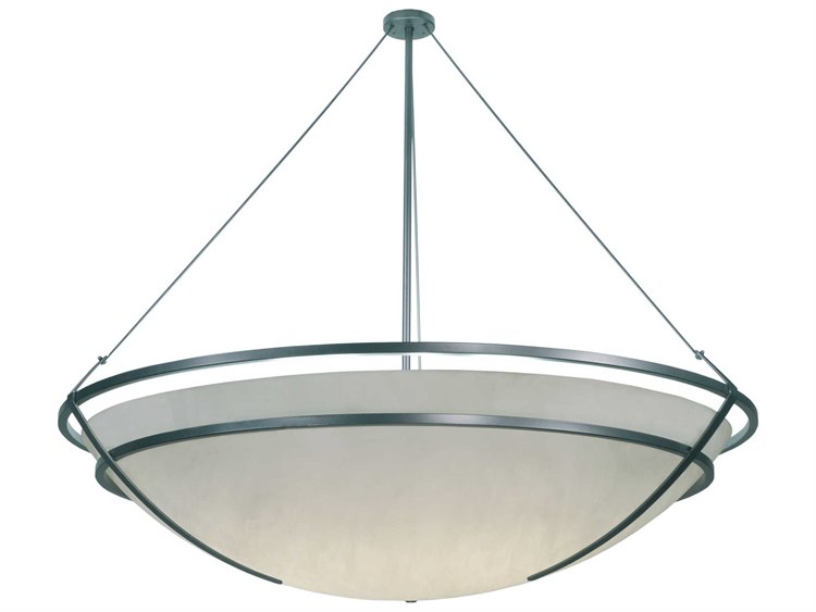 Meyda Contemporary 1-Light Nickel Bowl Semi Flush Mount