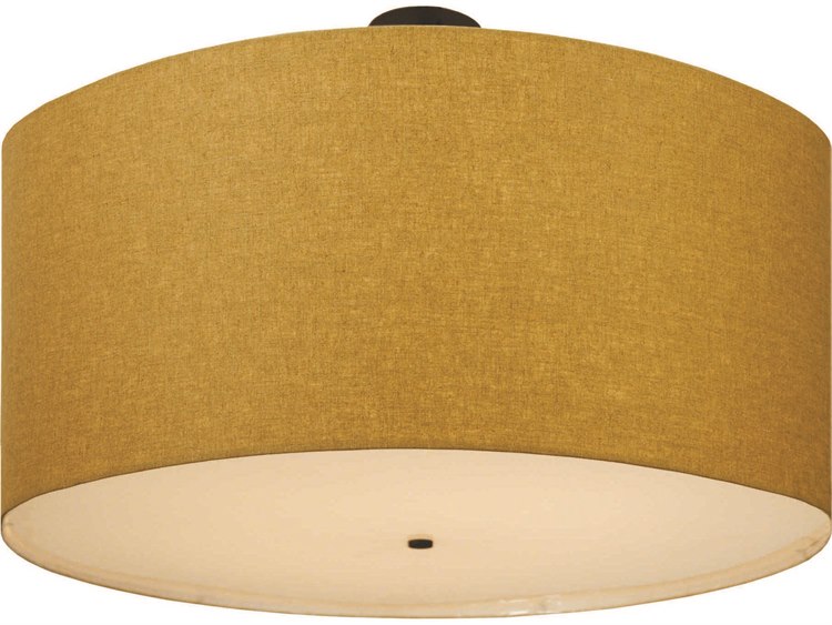 Meyda Contemporary 8-Light Black Drum Semi Flush Mount