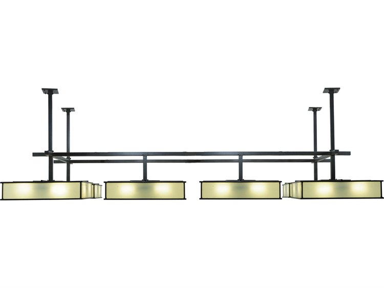 Meyda Contemporary 6-Light Brown Geometric Semi Flush Mount