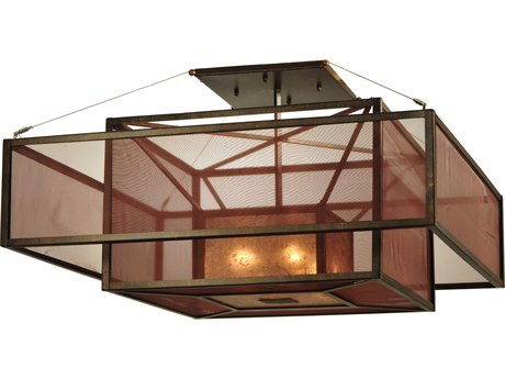 Meyda Quadrato Umador 4-light Semi-Flush Mount Light