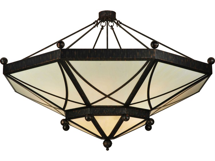 Meyda Contemporary 15-Light Brown Semi Flush Mount