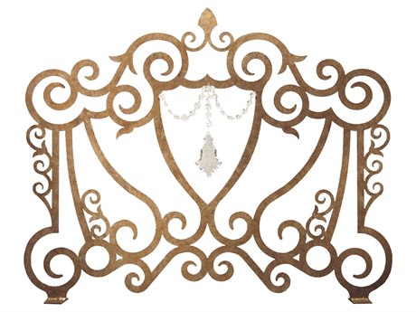 Meyda 42" Crystal Crest Fireplace Screen