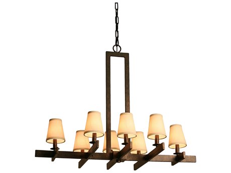 Meyda Dante 8-Light Gilded Tobacco Brown Empire Island Pendant