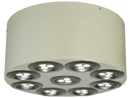 Meyda Deco 12" 9-Light Off White LED Drum Flush Mount